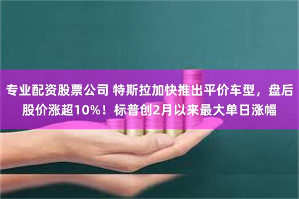 专业配资股票公司 特斯拉加快推出平价车型，盘后股价涨超10%！标普创2月以来最大单日涨幅