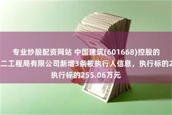 专业炒股配资网站 中国建筑(601668)控股的中国建筑第二工程局有限公司新增3条被执行人信息，执行标的255.06万元