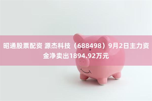 昭通股票配资 源杰科技（688498）9月2日主力资金净卖出1894.92万元