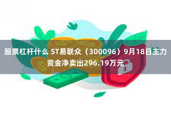 股票杠杆什么 ST易联众（300096）9月18日主力资金净卖出296.19万元