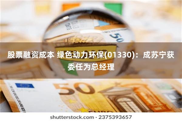 股票融资成本 绿色动力环保(01330)：成苏宁获委任为总经理